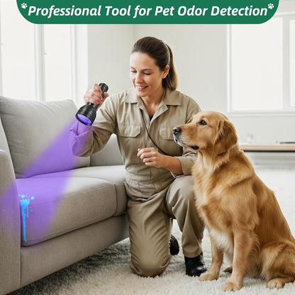 Black Light for Pet Urine Detection UV Flashlight 395Nm Pet Urine Detector Light for Cat Pee and Dog Stains Carpets Floors