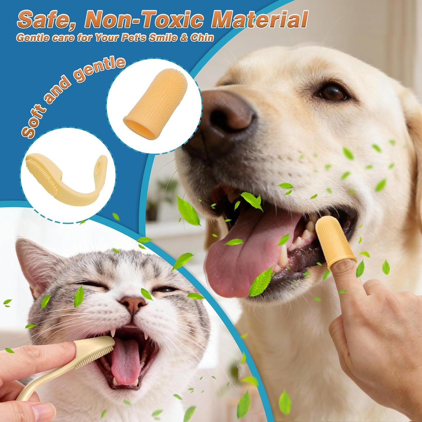 7PCS Pet Grooming Kit for Dogs and Cats | Dog Bath Brush | Washing Gloves | Cleanroom Gloves | Dog Shampoo Brush | Finger Toothbrushes | Storage Bag | All-In-One Pet Care (Purple)