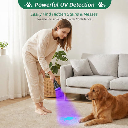 Black Light for Pet Urine Detection UV Flashlight 395Nm Pet Urine Detector Light for Cat Pee and Dog Stains Carpets Floors
